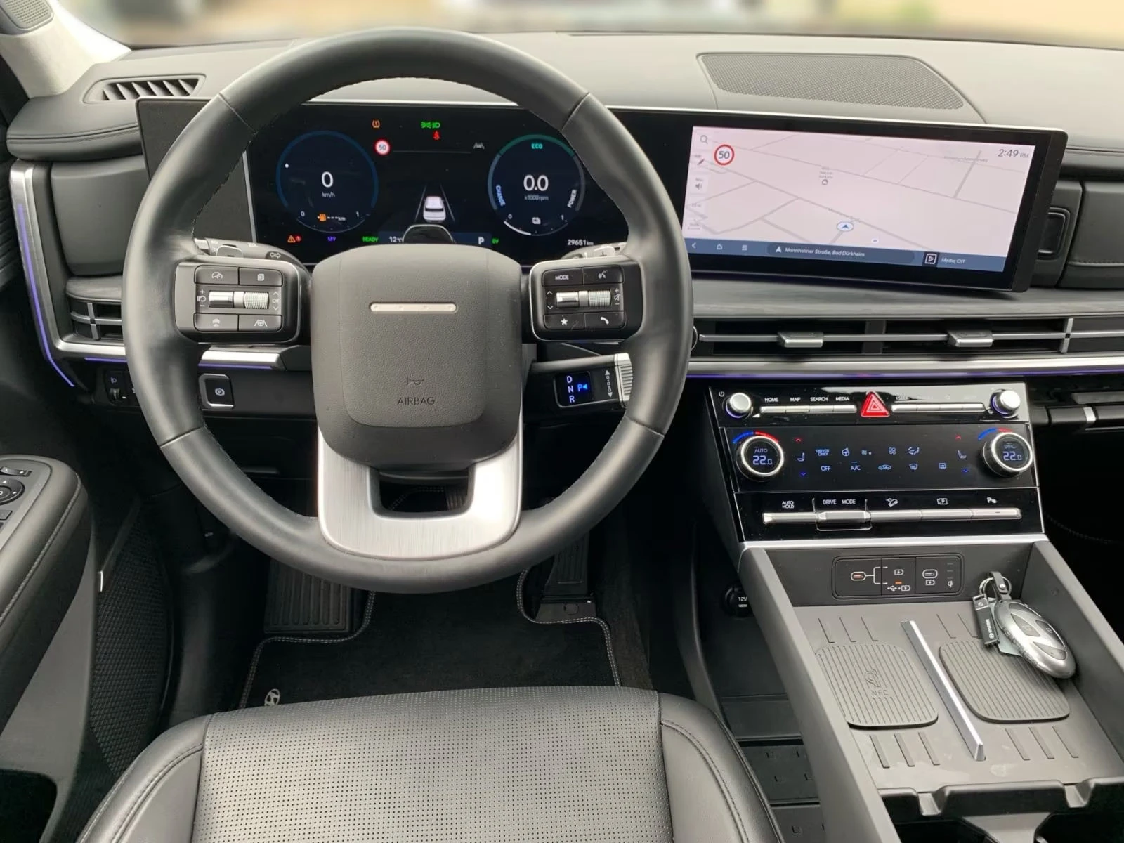 Hyundai Santa fe SIGNATURE/215HP/DIGI/360/KLEES/LED/NAVI/CPLAY/329q, снимка 8 - Автомобили и джипове - 54618296