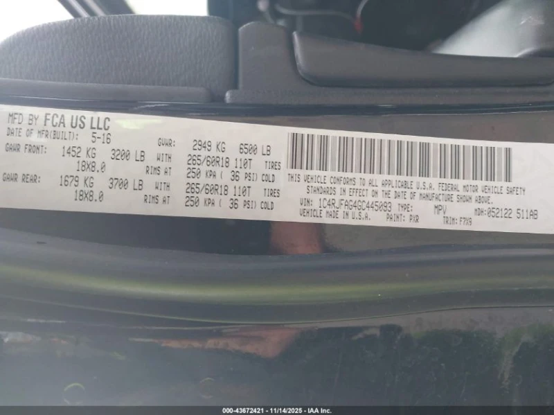 Jeep Grand cherokee 3.6L V-6 DOHC, VVT, 293HP 4X4 Drive, снимка 14 - Автомобили и джипове - 53052539