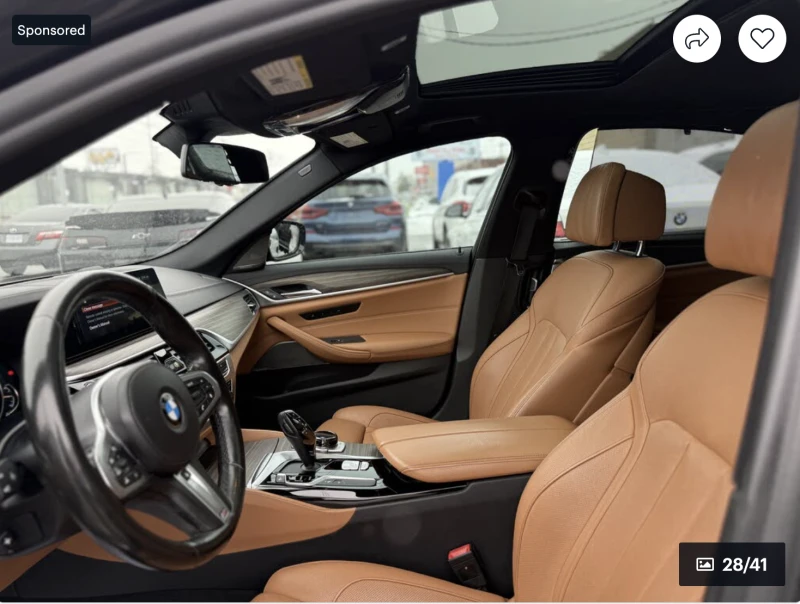 BMW 550 M550* XDRIVE* ДИСТРОНИК* HARMON* KARDON* 360КАМЕРА, снимка 10 - Автомобили и джипове - 52973018