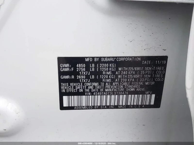 Subaru Outback 2.5l Premium, снимка 9 - Автомобили и джипове - 53324459