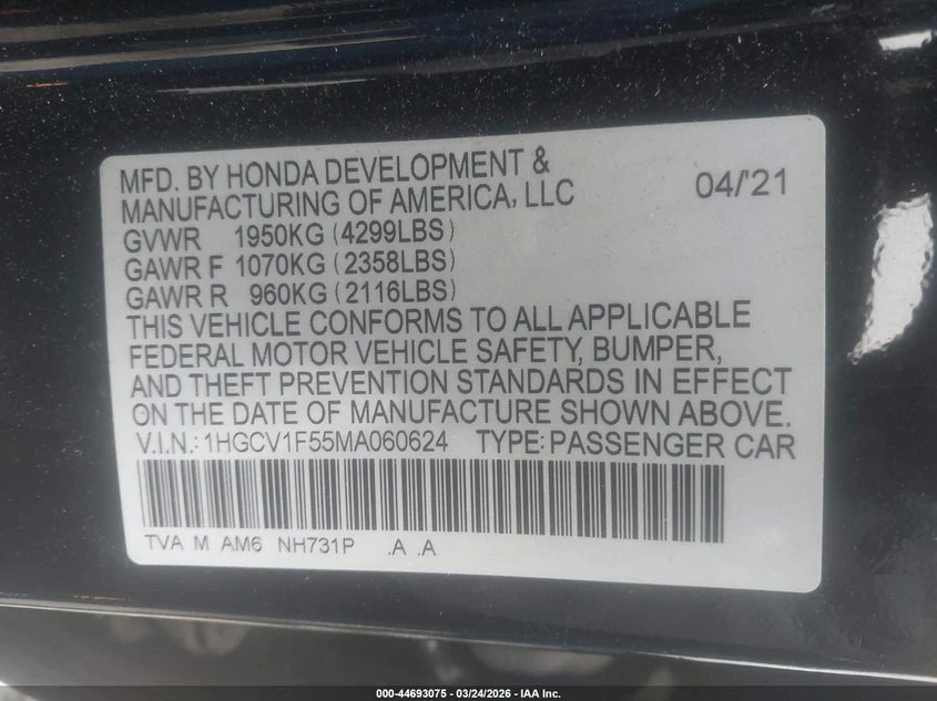 Honda Accord 1.5l Ex-L, снимка 9 - Автомобили и джипове - 54314372