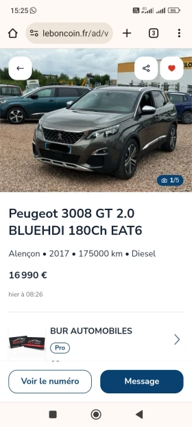 Peugeot 3008 GT 180КС* EAT6* FULL LED* CAM* DISTRONIC  - [9] 