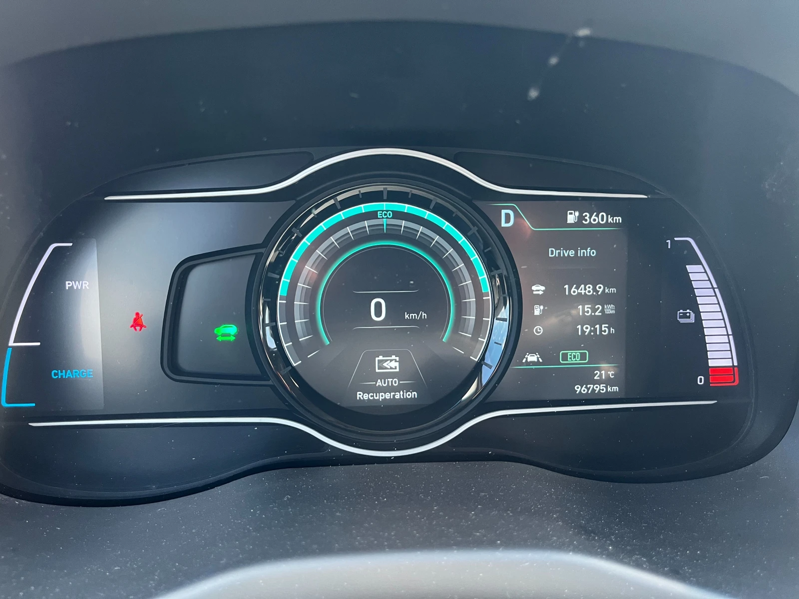 Hyundai Kona EV FASHION 64KW/h 204 k.�. SOH-100% �����, 8��.��� | Mobile.bg � ����������� 12