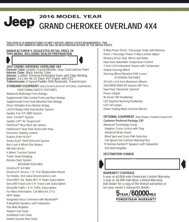 Jeep Grand cherokee Overland, снимка 15 - Автомобили и джипове - 52683233