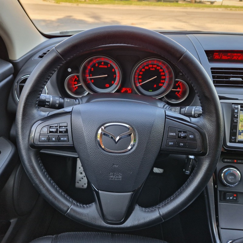 Mazda 6 2.0i БЯЛА ПЕРЛА НАВИ ШВЕЙЦАРИЯ , снимка 15 - Автомобили и джипове - 46262453