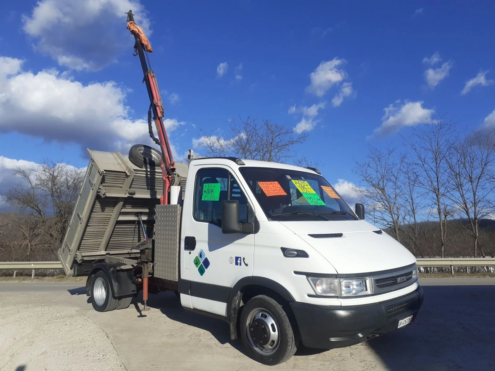 Iveco 35c18  ДО 3, 5т. САМОСВАЛ С КРАН 1.5.Т. 3000 КУБИКА - изображение 3