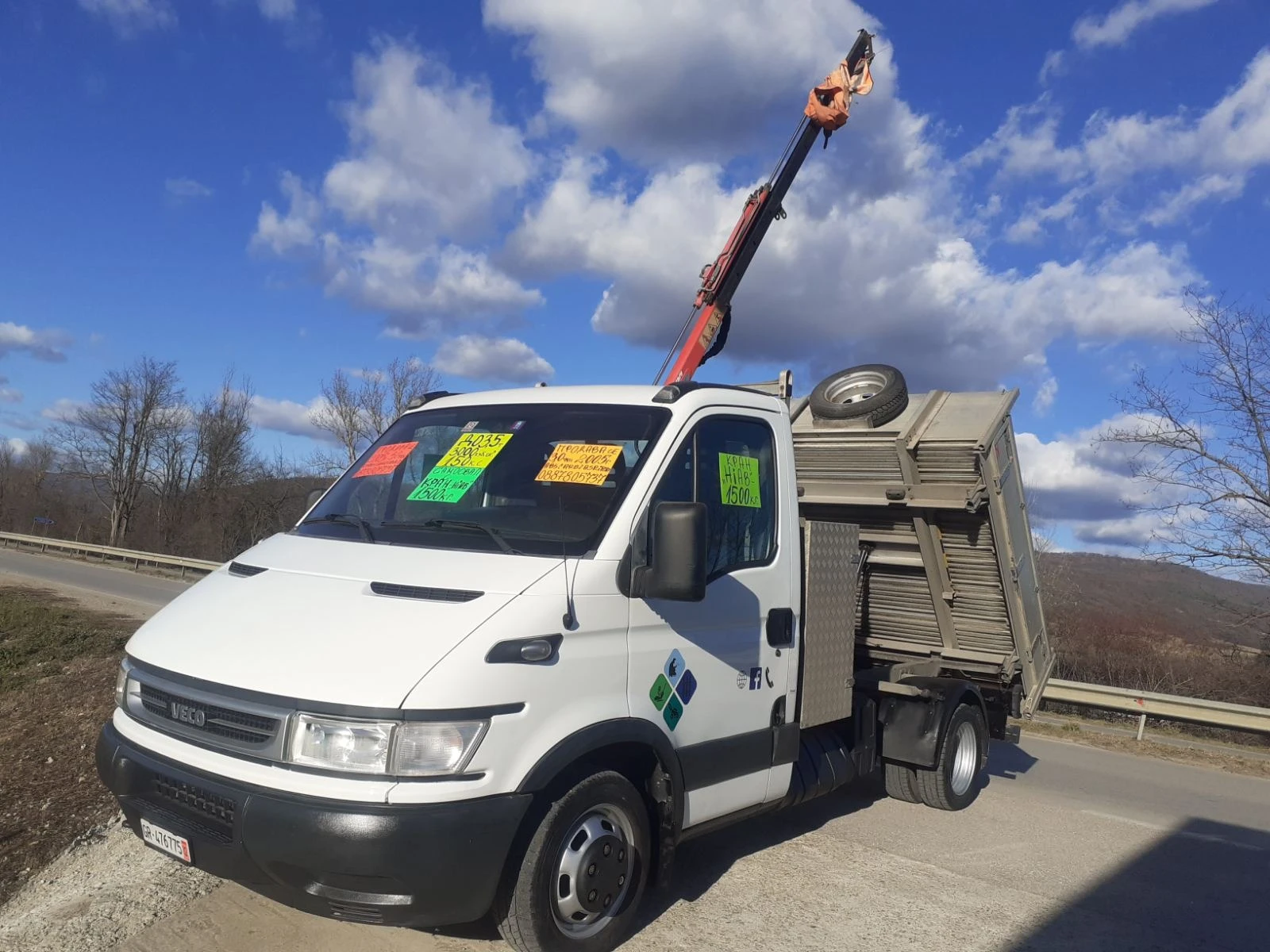 Iveco 35c18  ДО 3, 5т. САМОСВАЛ С КРАН 1.5.Т. 3000 КУБИКА - изображение 2