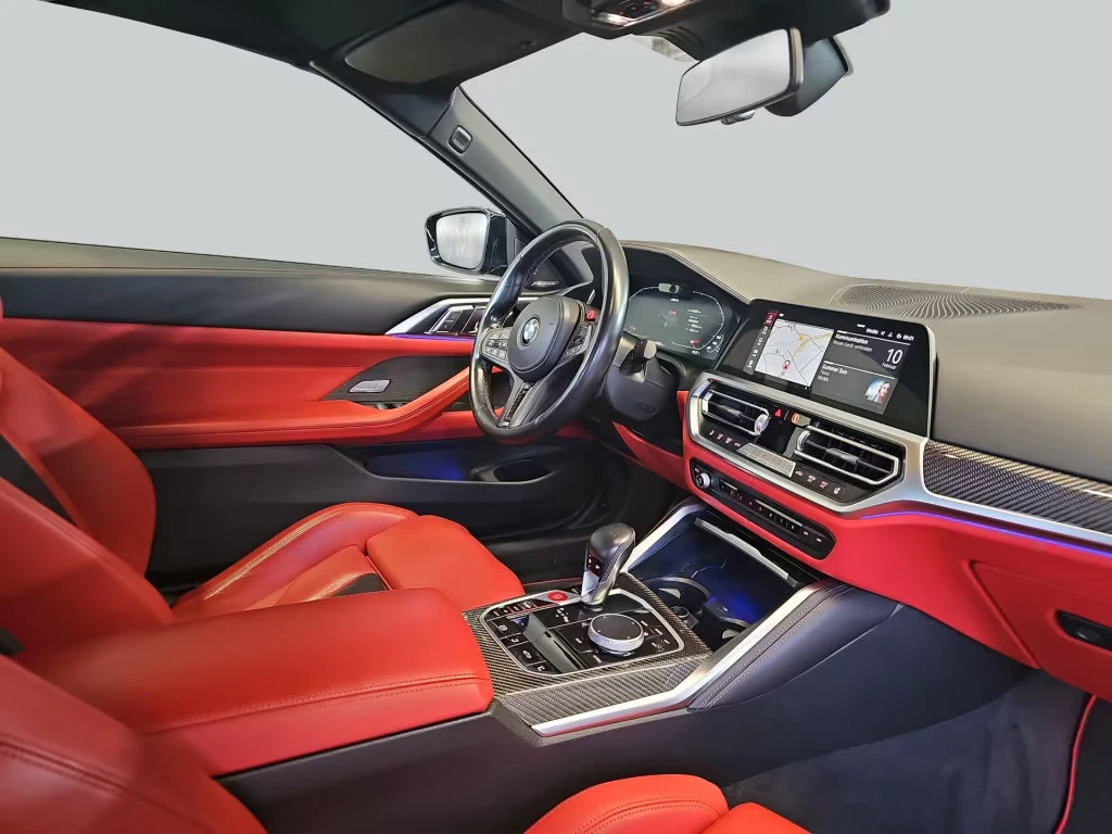 BMW M4 COMPETITION/xDRIVE/510HP/CABRIO/LASER/H&K/360/383z, снимка 13 - Автомобили и джипове - 54408141
