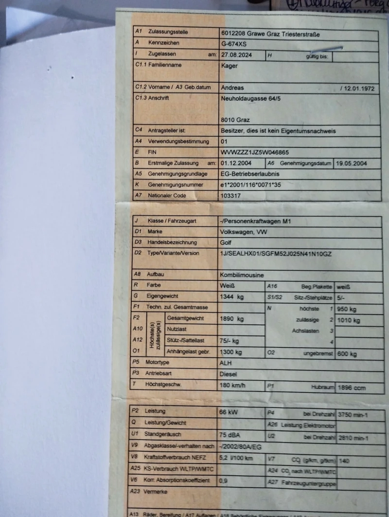 VW Golf 1.9 TDi klimatik 2005г., снимка 11 - Автомобили и джипове - 47304125