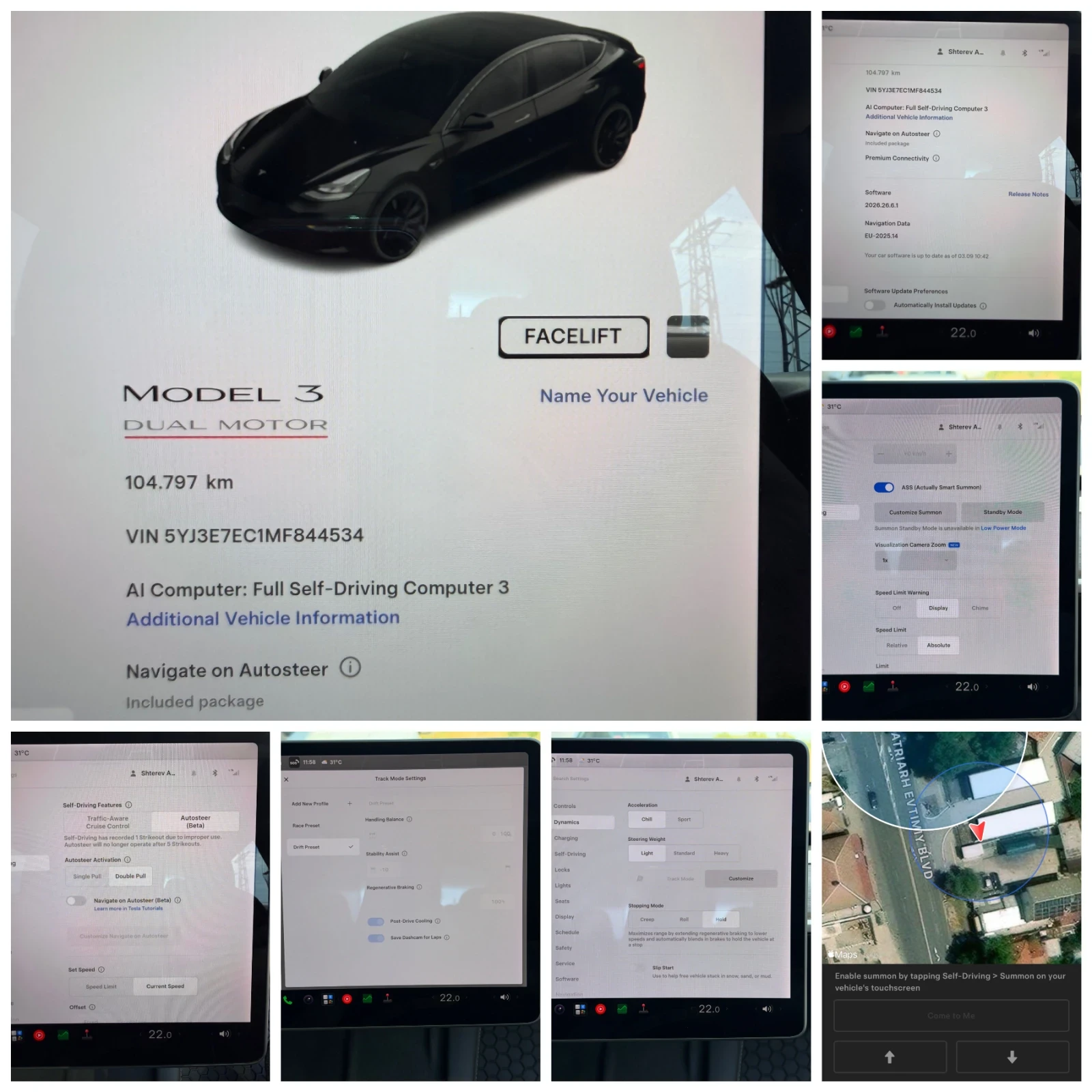 Tesla Model 3 Performance, Face, Гаранция, 100.000км, снимка 8 - Автомобили и джипове - 55940114