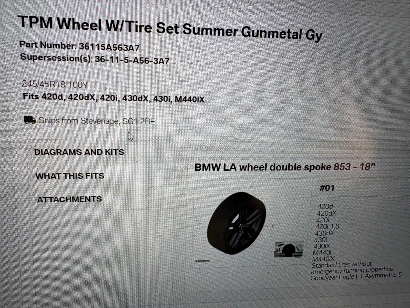 Джанти за BMW 420, снимка 4 - Гуми и джанти - 54231019