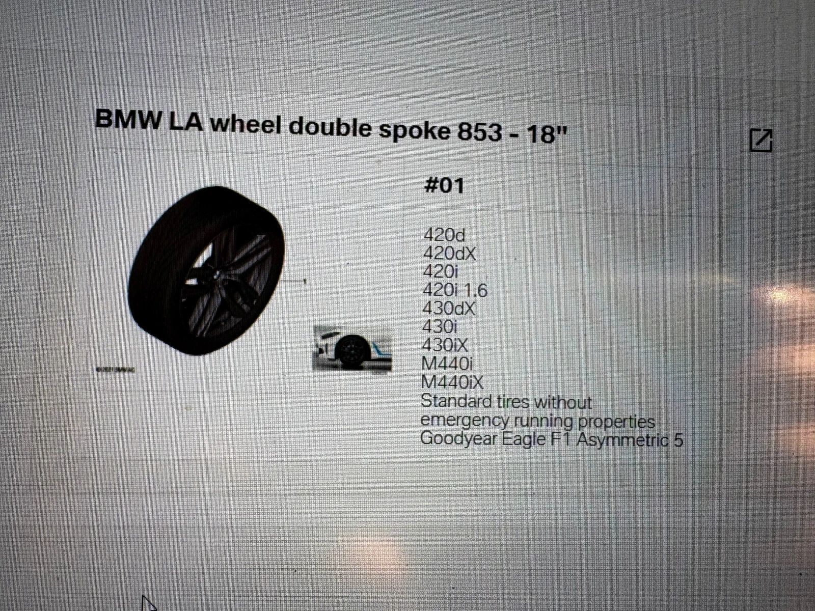 Джанти за BMW 420, снимка 6 - Гуми и джанти - 54231019