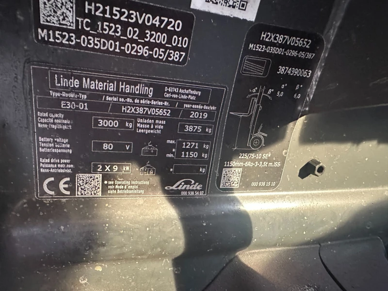 Електрокар Linde E 30-01, снимка 16 - Индустриална техника - 52662950