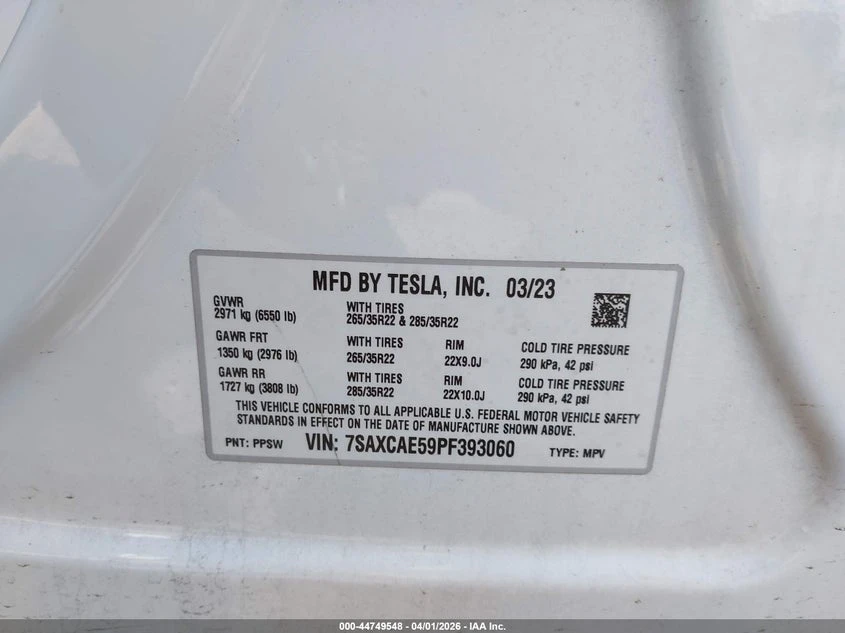 Tesla Model X Dual Motor All-Wheel Drive/Standard Range, снимка 9 - Автомобили и джипове - 54557991