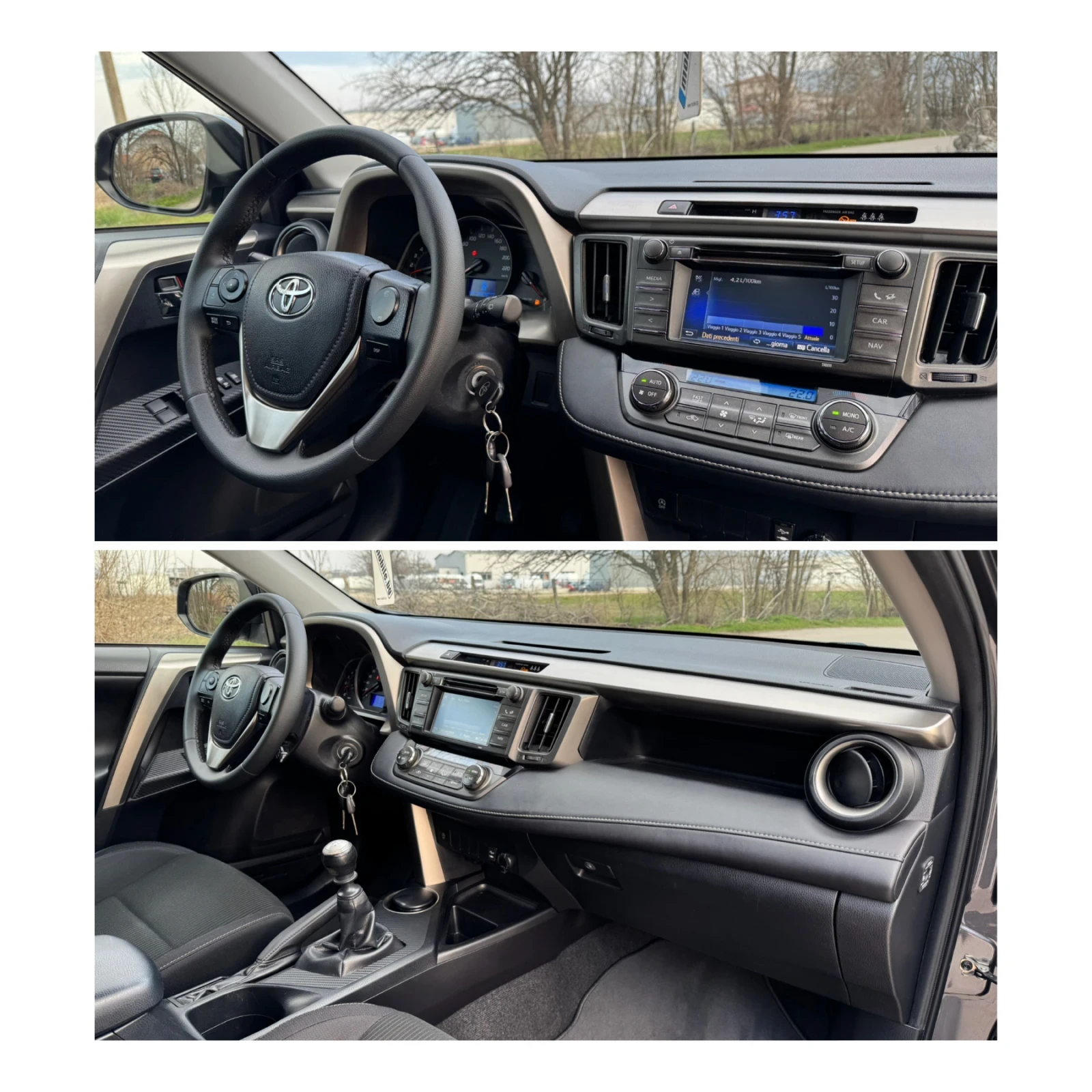 Toyota Rav4 2.0D 122кс Нави Кам 6-ск 3-ключа 14г История.LED, снимка 16 - Автомобили и джипове - 53714090