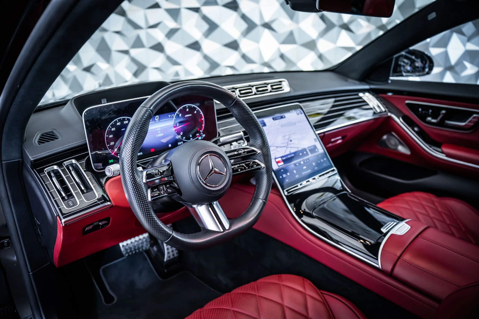 Mercedes-Benz S 400 d 4M L AMG - CHAUFFEUR - EXCLUSIVE RED | Mobile.bg � ����������� 8
