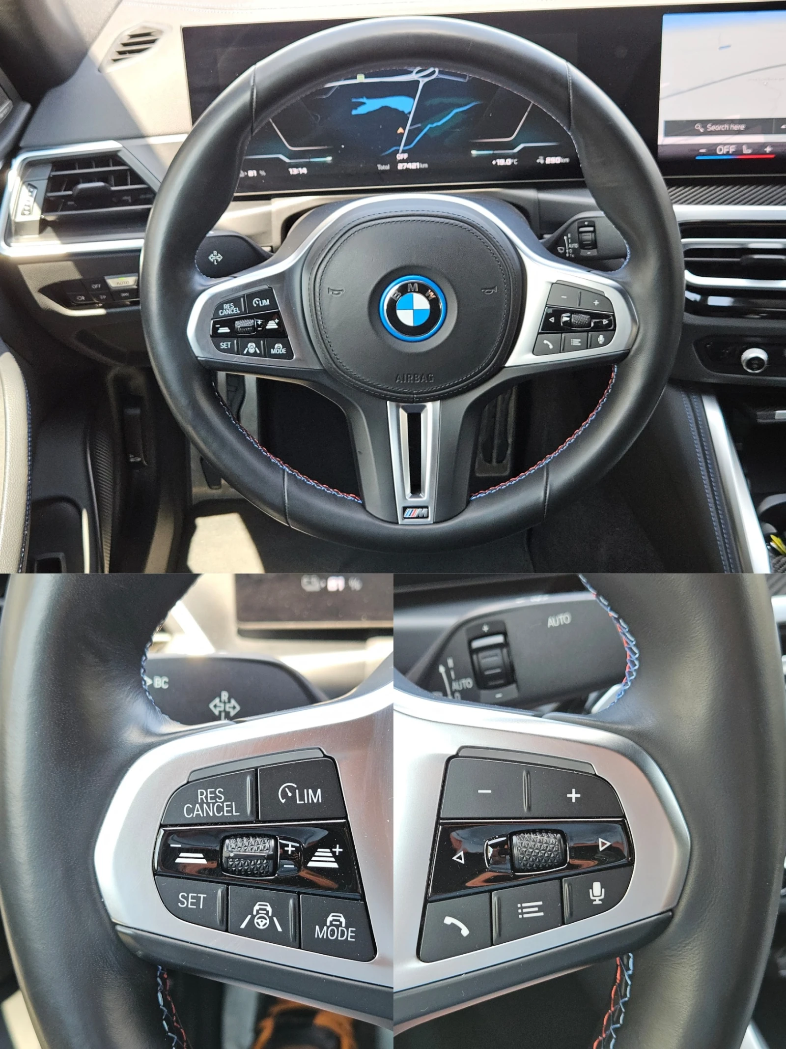 BMW i4 М50/27421км/eDrive/LED/Cam 360/M-Sport Pro/CarPlay, снимка 11 - Автомобили и джипове - 55316404