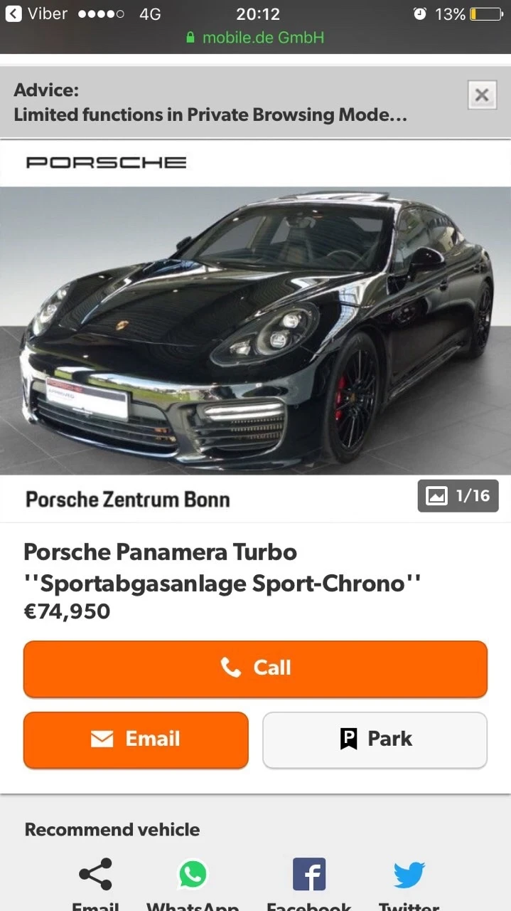 Porsche Panamera, снимка 15 - Автомобили и джипове - 52538690