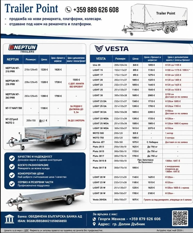 За автомобил Neptun Последна бройка Neptun Navy N7-17 navy, снимка 8 - Ремаркета - 55122459