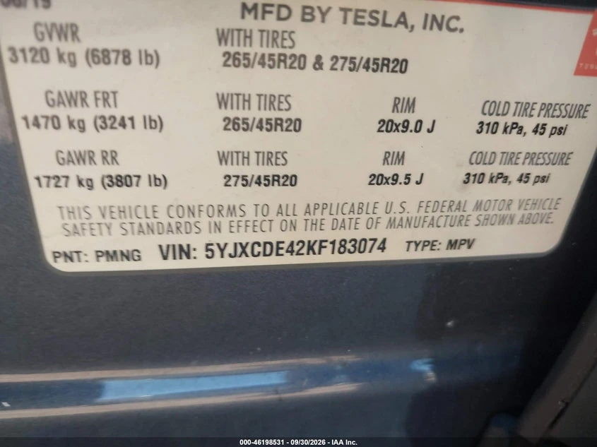 Tesla Model X P100D/Performance, снимка 9 - Автомобили и джипове - 56525945