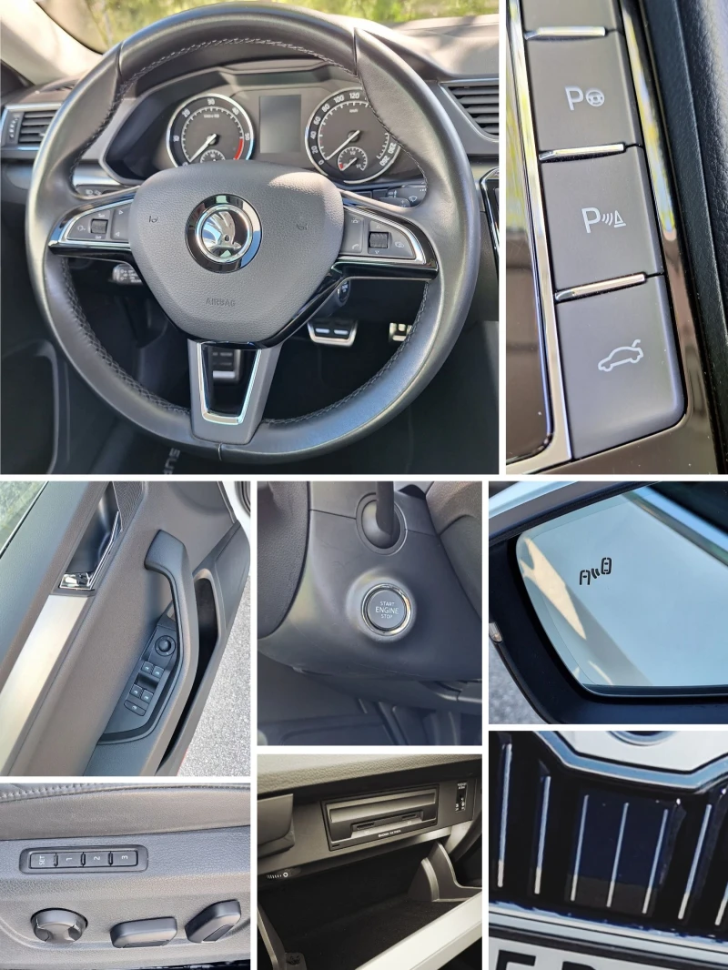 Skoda Superb  2.0 TDI 190 к.с. 4х4 ПЪЛНА СЕРВИЗНА  ИСТОРИЯ, снимка 13 - Автомобили и джипове - 50050065