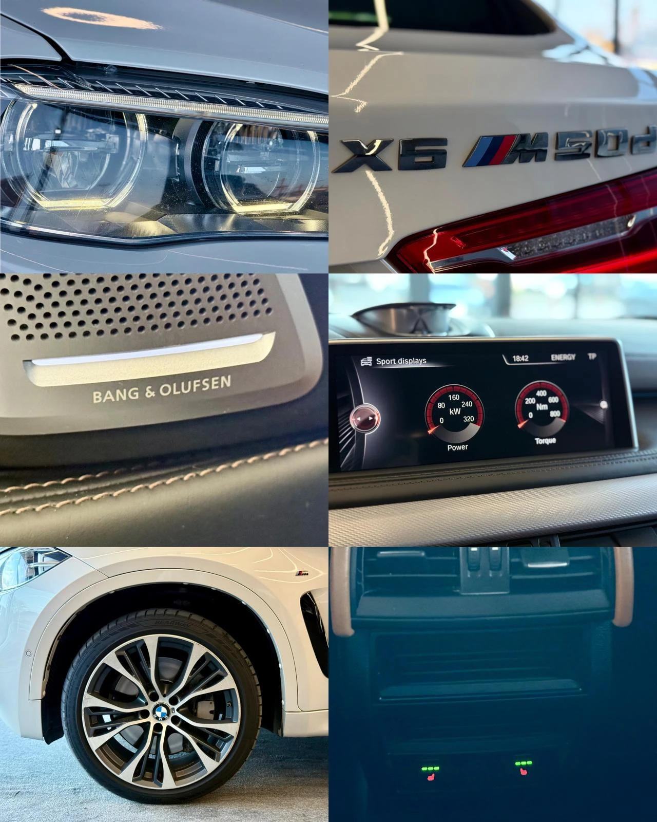 BMW X6 M50d* B&O* Laser* HU* Подгрев* Обдух* Лизинг, снимка 17 - Автомобили и джипове - 54647898
