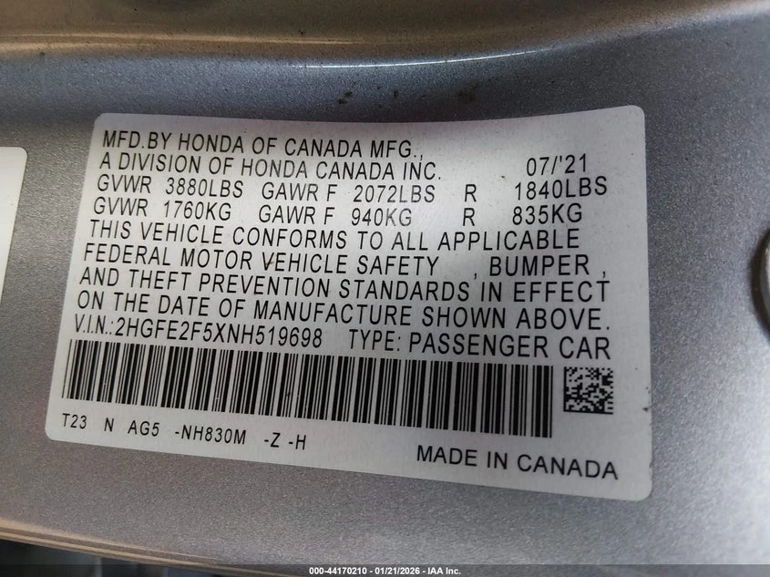 Honda Civic 2.0l Sport, снимка 9 - Автомобили и джипове - 53807519