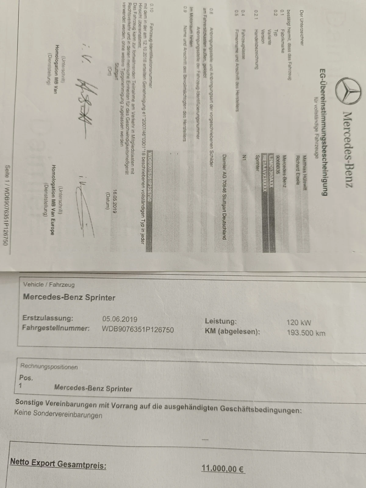 Mercedes-Benz Sprinter 316 / MAXI / реален пробег / Климатик / , снимка 14 - Бусове и автобуси - 55067092