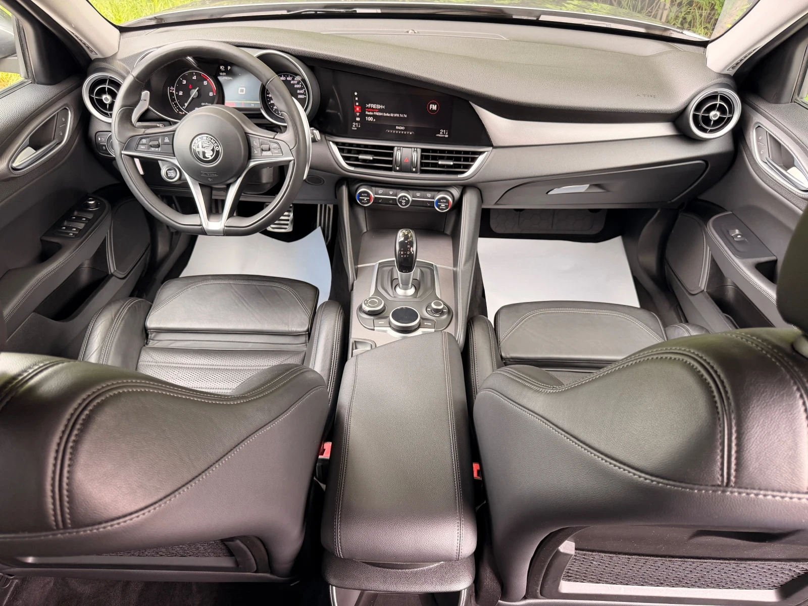 Alfa Romeo Giulia 2.2d-210KC-Q4-4X4-AT8/ZF-VELOCE-КОЖА-99Х.КМ-УНИКАТ, снимка 15 - Автомобили и джипове - 54654187