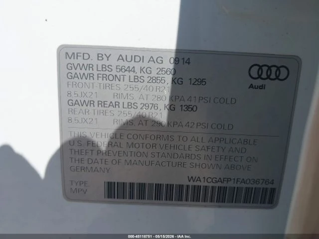 Audi SQ5 3.0T PREMIUM PLUS, снимка 14 - Автомобили и джипове - 55282215