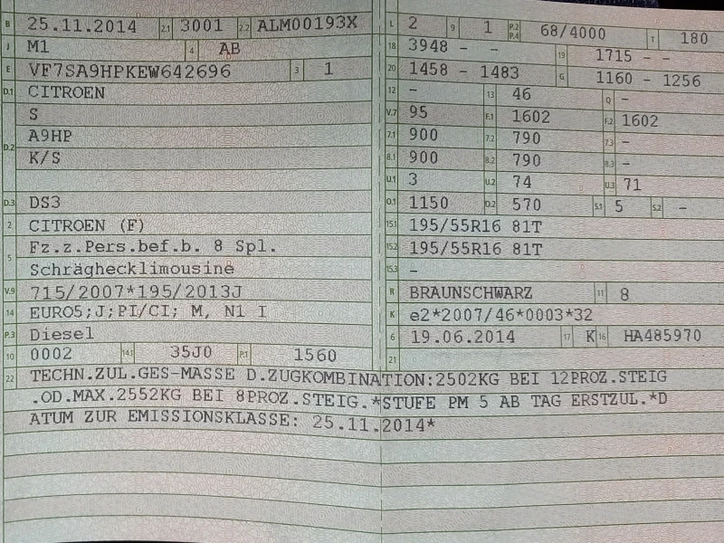 DS DS 3 1.6 HDI Facelift, с регистрация, снимка 14 - Автомобили и джипове - 51706002