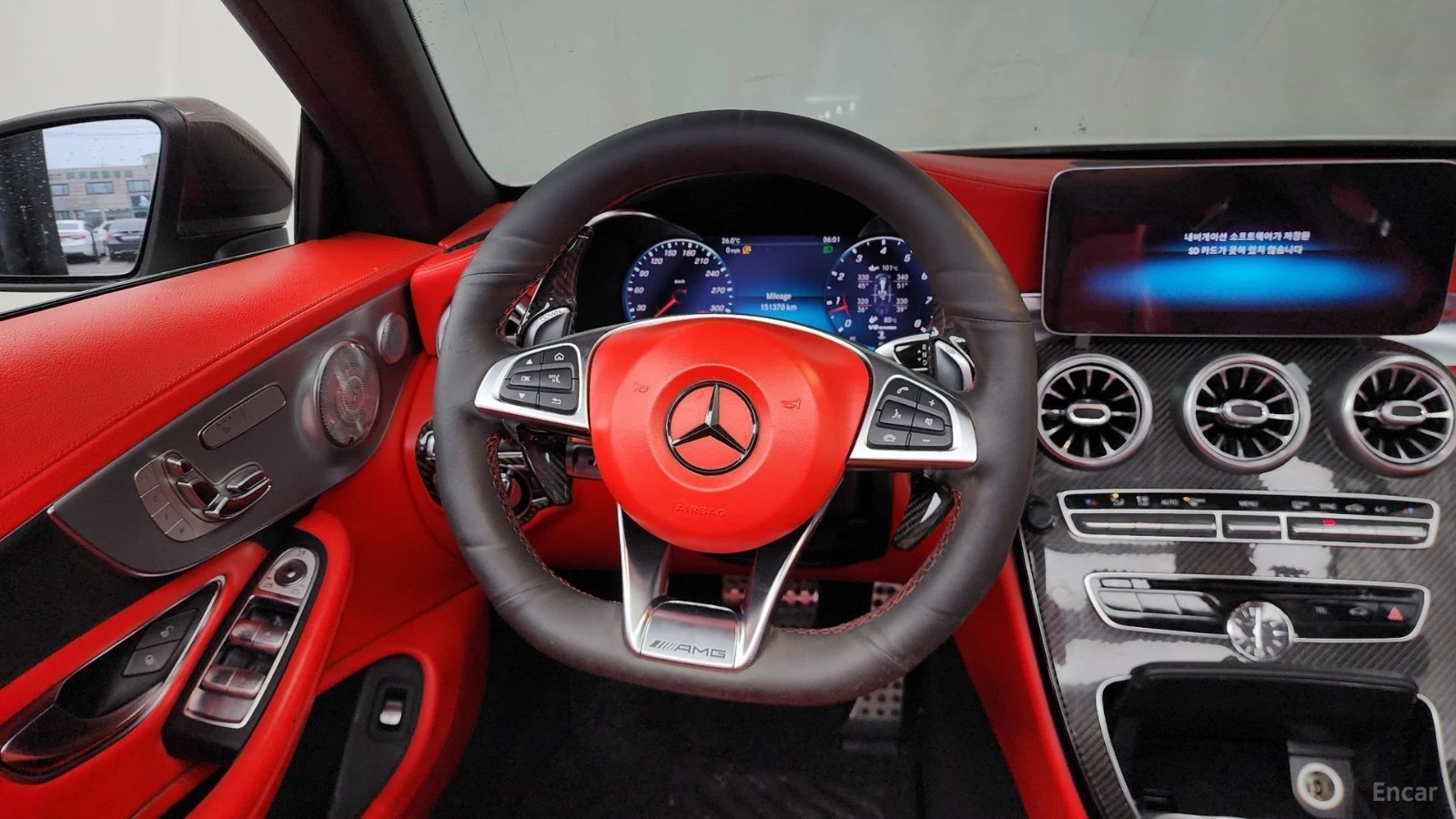 Mercedes-Benz C 63 AMG ЧЕРВЕНА КОЖА* ПОДГР.* BURM* ХЕДЪП* 360* АВТОКРЕДИТ, снимка 13 - Автомобили и джипове - 55595187