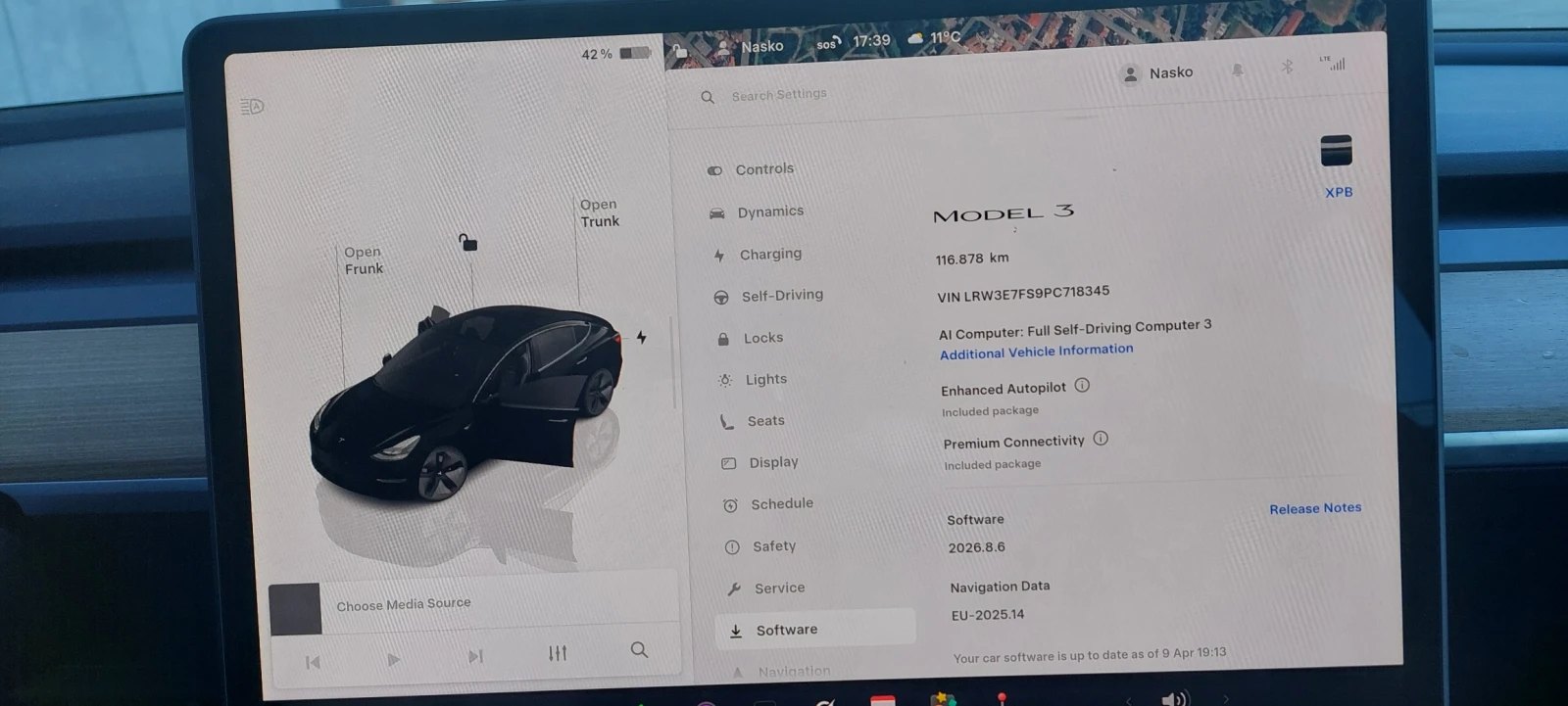 Tesla Model 3 LFP 62kwh, снимка 10 - Автомобили и джипове - 54160425