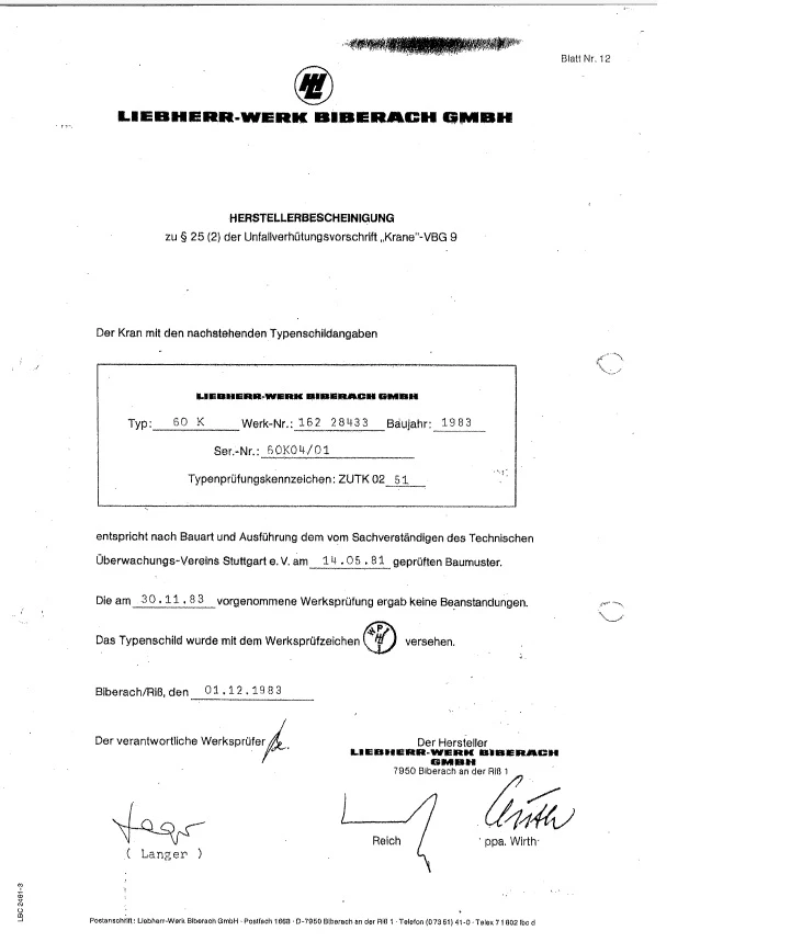 Кулокранове Liebherr, снимка 3 - Индустриална техника - 54754143