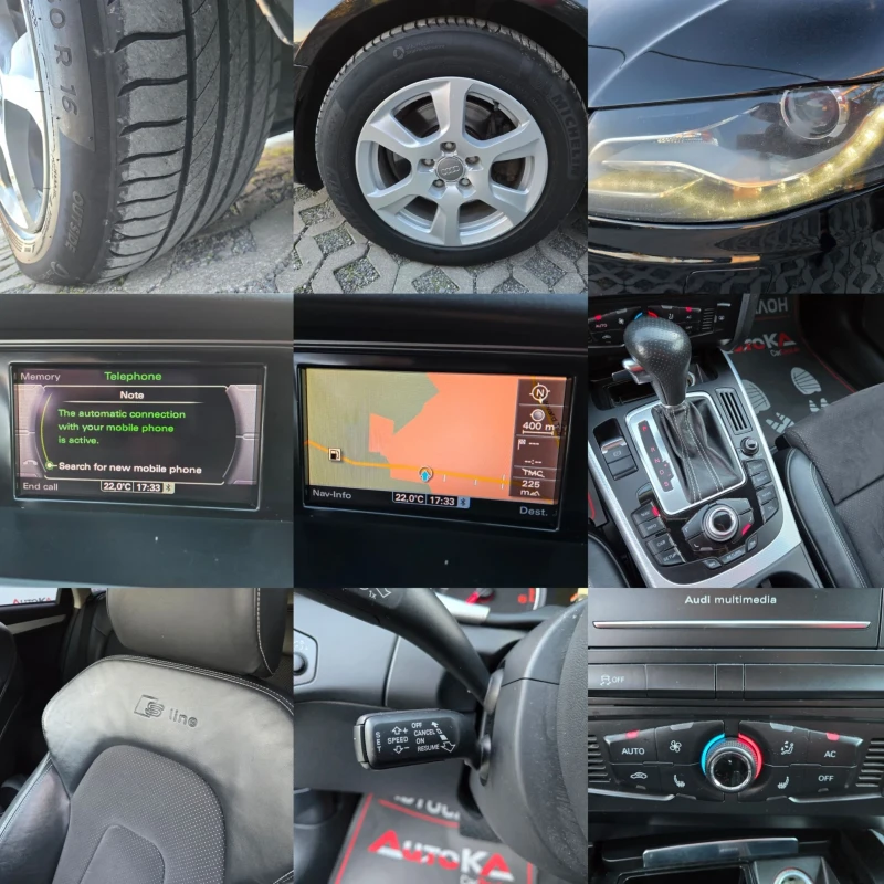 Audi A4 2.0TDI-143кс= АВТОМАТ= S-Line= NAVI= LED, снимка 15 - Автомобили и джипове - 52239334