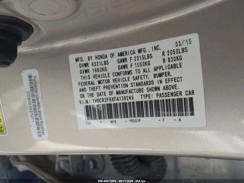 Honda Accord 2.4L I-4 DI, DOHC, VVT, 185HP Front Wheel Drive | Mobile.bg � ����������� 9