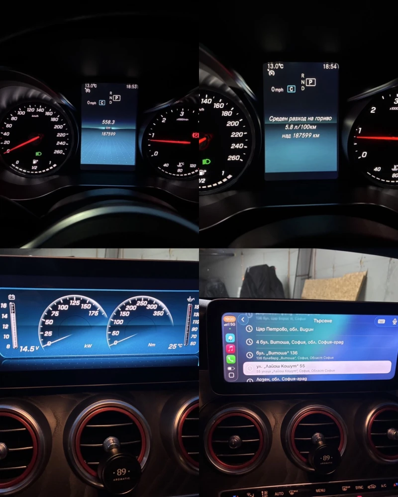 Mercedes-Benz C 200 2019г facelift 9G-Tronic реални км обслужен, снимка 15 - Автомобили и джипове - 52128953