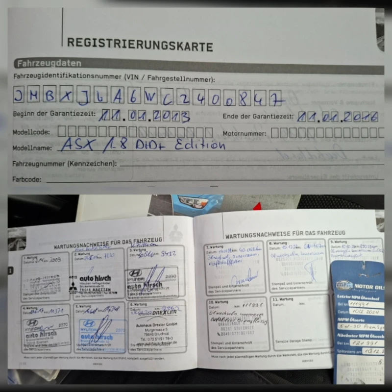 Mitsubishi ASX 123000км/ПОДГРЕВ/КАМЕРА/1.8D, снимка 16 - Автомобили и джипове - 53438332