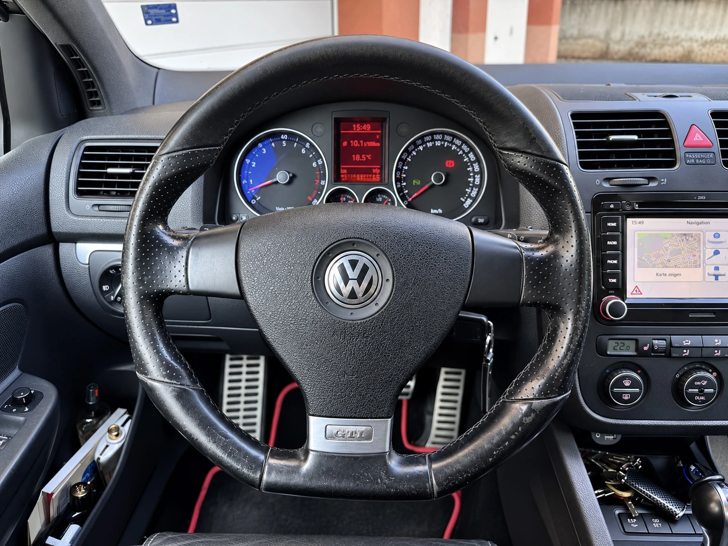 VW Golf V GTI DSG | Кожа | Navi | Подгрев | PDC, снимка 10 - Автомобили и джипове - 55972886