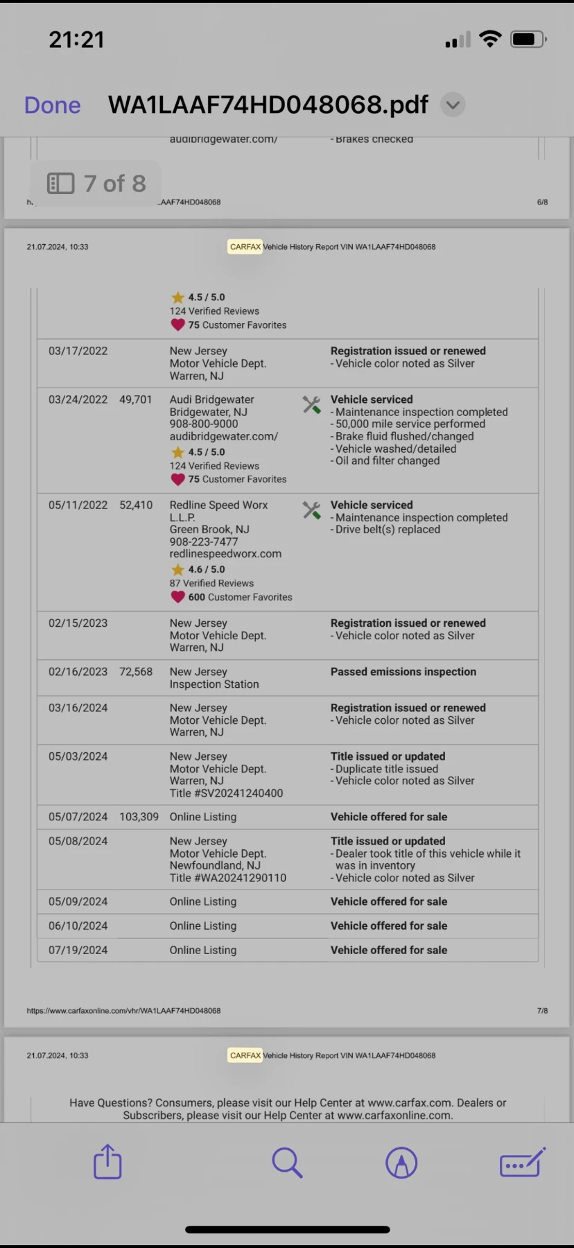 Audi Q7 3.0T 100%Реални на ПРУЖИНИ, снимка 10 - Автомобили и джипове - 53923880