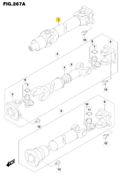КАРДАН преден SUZUKI JIMNY  2710176J00 /2710176J01 / 2710176J02, снимка 2