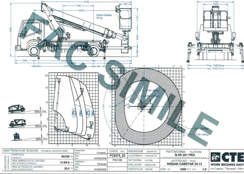 Автовишка Друга марка CTE B-Lift 201 PRO, снимка 16 - Индустриална техника - 49207276