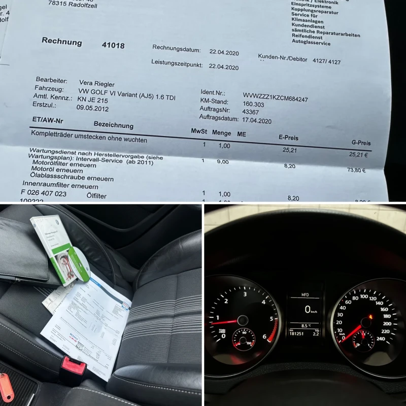 VW Golf 1.6 TDI 105* Match* Navi* Подгрев* , снимка 15 - Автомобили и джипове - 48453235