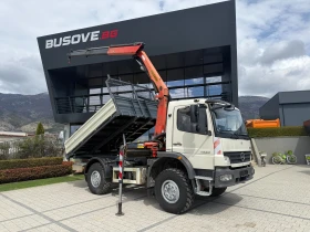 Mercedes-Benz Atego 1324 4х4 Самосвал с кран + дистанционно Клима , снимка 1