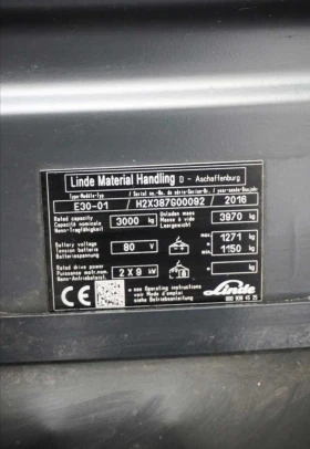Електрокар Linde Е30, снимка 11