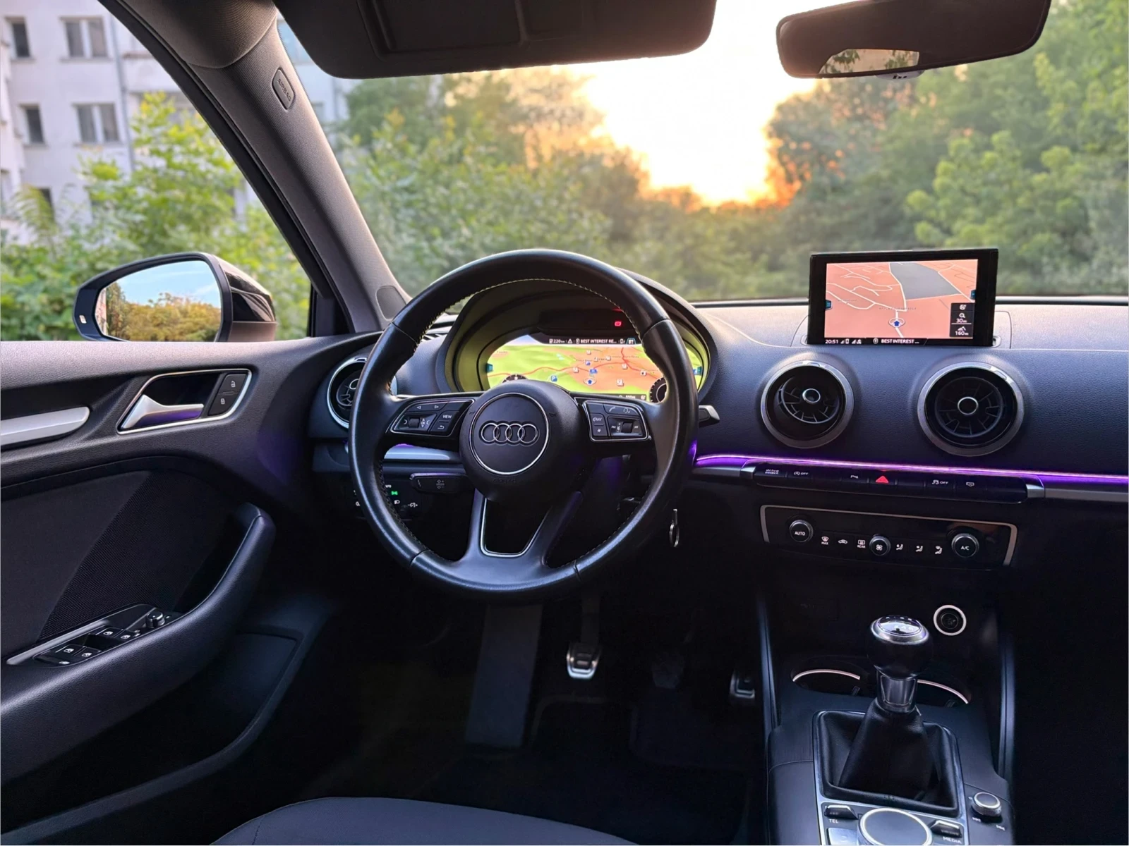 Audi A3 * S-LINE * MATRIX * VIRTUAL * СЕРВИЗНА ИСТОРИЯ * , снимка 11 - Автомобили и джипове - 55002640