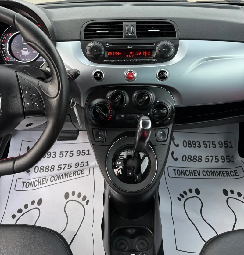 Fiat 500 1.2i-98.000km-NEW-AUTOMAT-KOJA-TOP-FULL-UNIKAT, снимка 10 - Автомобили и джипове - 53560161