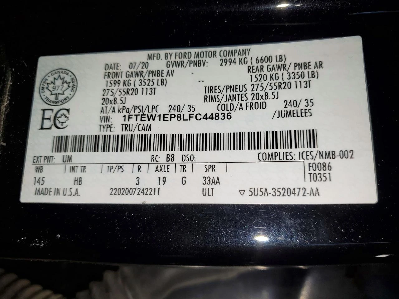 Ford F150 XL 4WD SuperCrew 5.5' Box, снимка 12 - Автомобили и джипове - 54174058