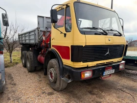 Mercedes-Benz 2224 Самосвал + кран Fassi 100, снимка 1