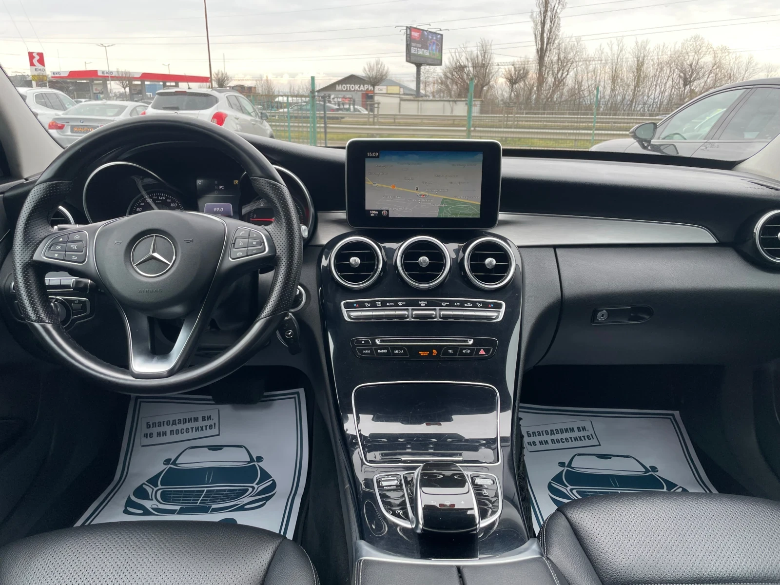 Mercedes-Benz C 250 4matic head -up  автоматик Швейцария, снимка 13 - Автомобили и джипове - 54068640